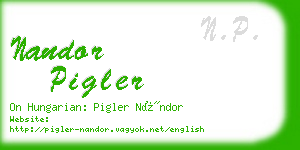 nandor pigler business card